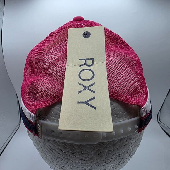 Roxy Eat Beach Sleep Repeat Womens Pink White Trucker Hat Outdoors Summer - Picture 3 of 10